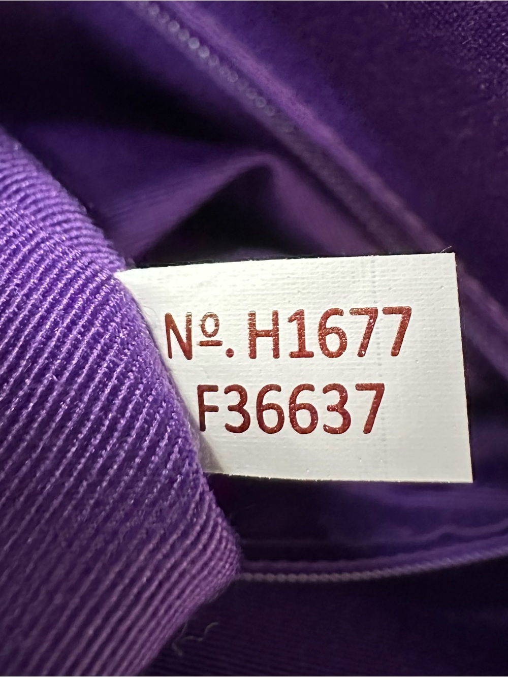 Coach Purple Crossgrain Leather Small Christie Carryall Satchel Bag. F36637 - Picture 16 of 16